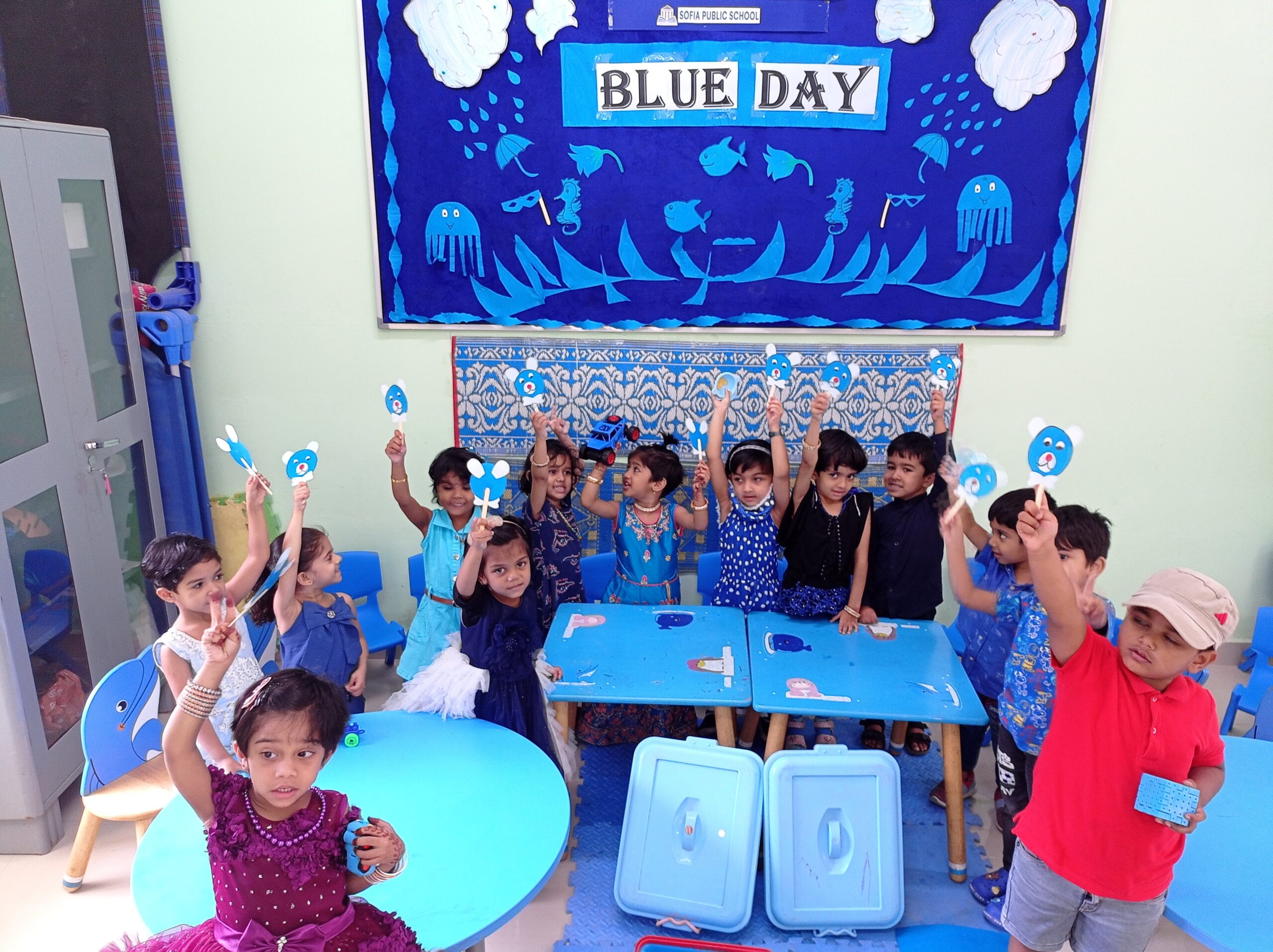 Blue Day Celebrations at Sofia Public School 