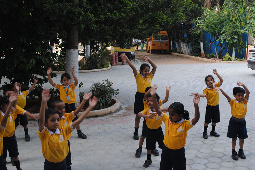 Sofia Pre-School children dancing Happily 