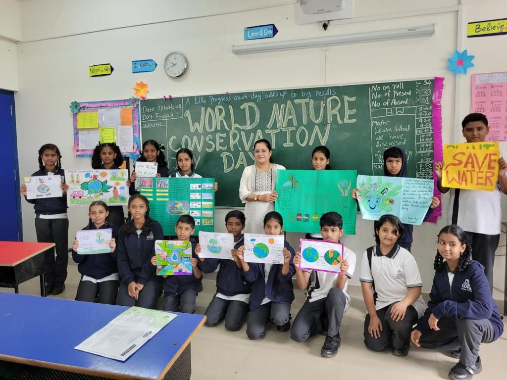 Sofia Public School kids celebrating world conservation Day