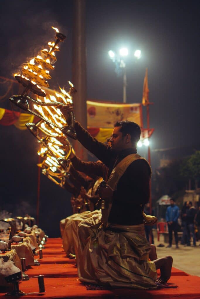 Man Performing traditional ritual