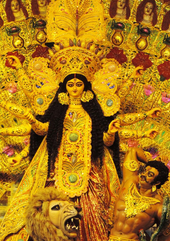 Photo of Goddess Durga Idol during Dussehra