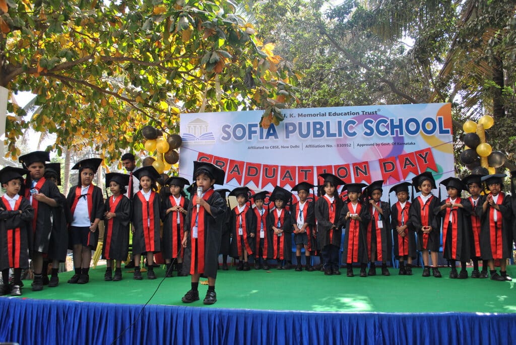 Child Speaking at Sofia Public School Graduation Ceremony